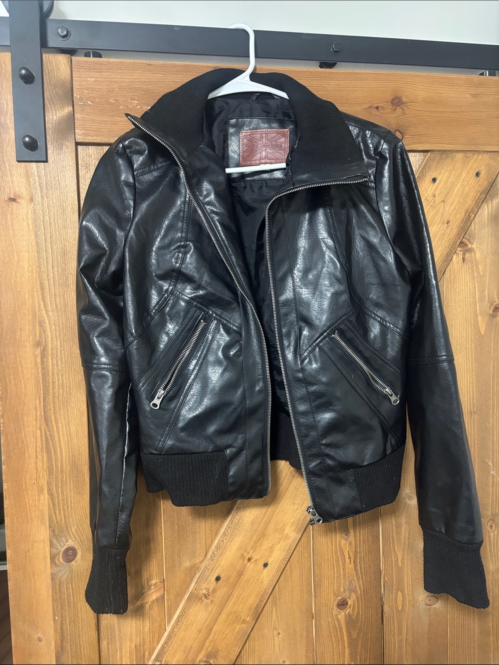 Miss London Black Faux Leather Jacket